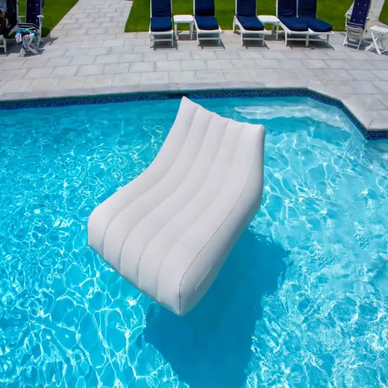 Swimline Cloud Oxford Fabric Inflatable Swimming Pool XL Chaise Lounger - 73" - Beige {7}