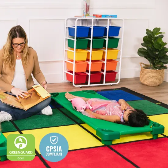 5-Tier Storage Rack with 15 Cubby Bins 5x3, Multipurpose Organization Assorted {6}