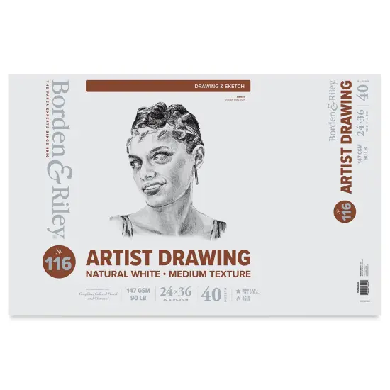 Borden & Riley #116 Artist Drawing Paper Pad - 24" x 36", 40 Sheets {1}