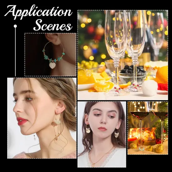 100 Pieces 20mm Hypoallergenic Stainless Steel Hoop Earring Golden Wine Glass Charm Rings 0.7mm Pin Earring Beading Hoop for Women Dangle Hoop Earrings Making {4}