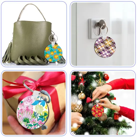 120 PCS Round Sublimation Keychain Blanks Double Side Heat Transfer Blanks MDF Blank Board Key Rings Blanks for Sublimation DIY and Craft {4}