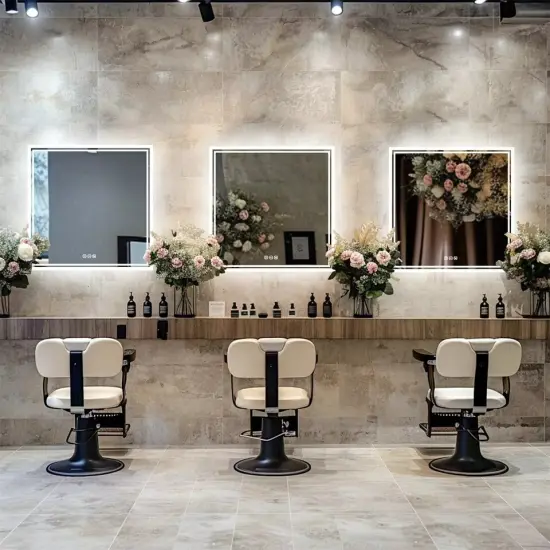 Wisfor LED Bathroom Mirror Shatter-Proof Dimmable Antifog Wall Vanity Mirror {3}