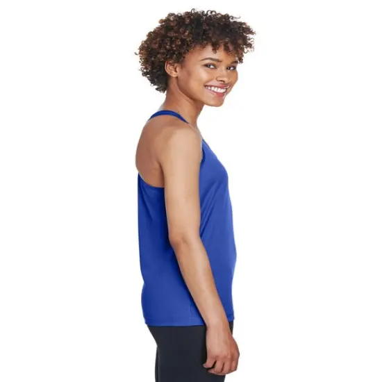 Team&reg; Ladies Zone Performance Racerback Tank White {5}