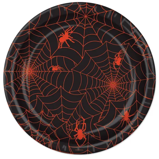 Beistle - Spider Web Plates - 9" - 12 Pack {1}