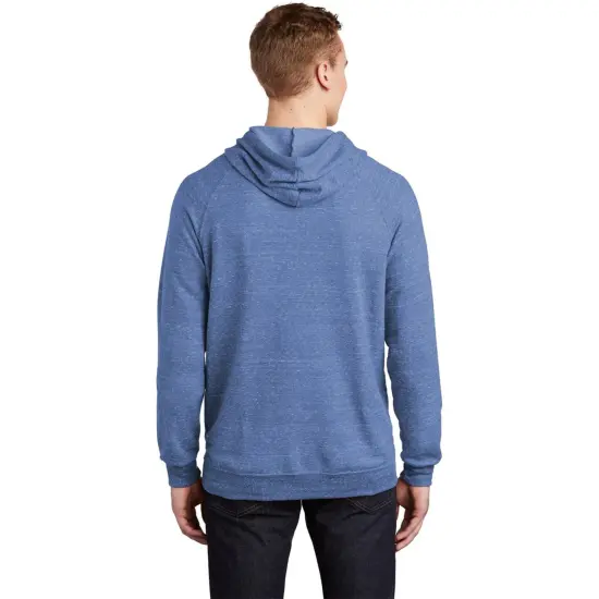 JERZEES&reg; Snow Heather French Terry Raglan Hooded Sweatshirt Red {5}