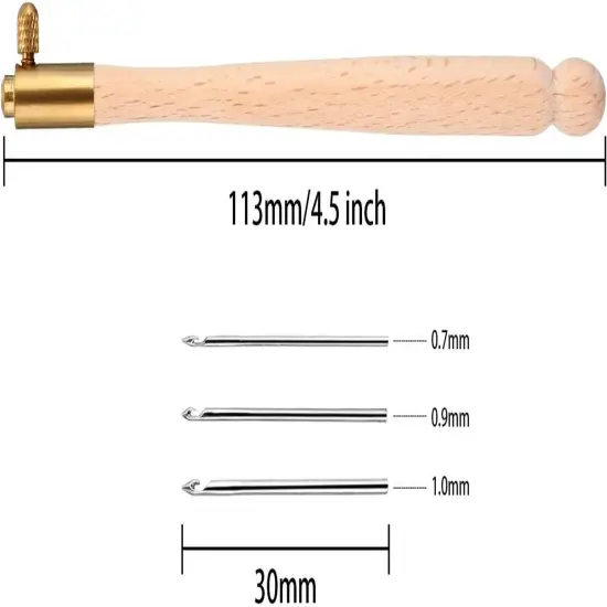 Tambour Hook with 3 Needles Tambour Embroidery Kit Tambour Crochet Hook Kits Sequin Beads Needle Set {3}