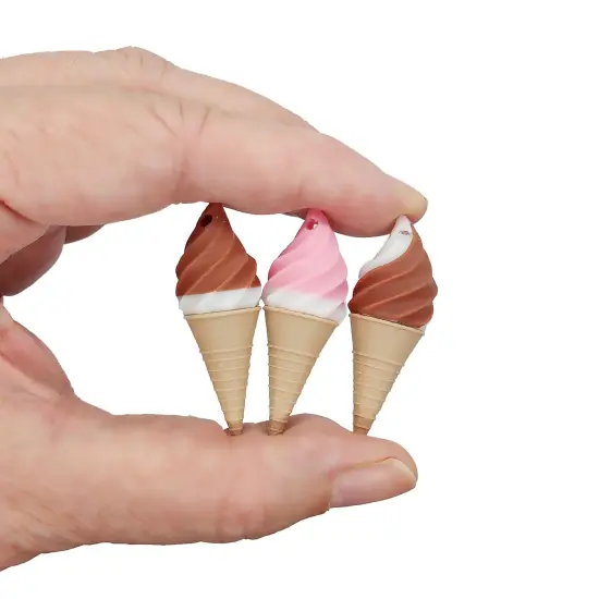 Ice Cream Pendants, Cute Chocolate Dipped and Swirl Cones, 8 pcs, Adorabilities {4}