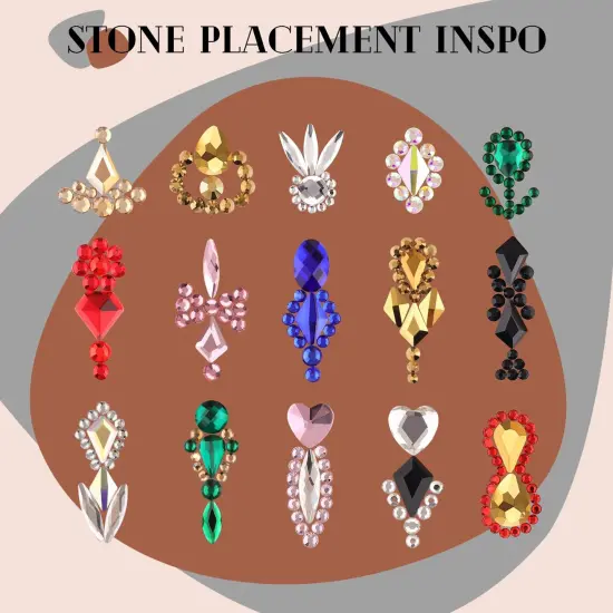 2630 Pieces Clear Glass Nail Rhinestones 120 Pieces Multi Shapes Flatback Gems Crystal + 2510Pcs 1.5-4mm Round Beads with Rhinestones Glue Gel, Manicure Diomand Jewelry Gemstones for Nail Design Makeup {6}