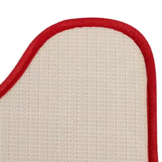 Kitcheniva U-Shape Non Slip Pedestal Bathroom Rug 3 Pcs {4}