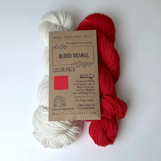 Wool Tincture Dye Color Packs Blood Orange {1}
