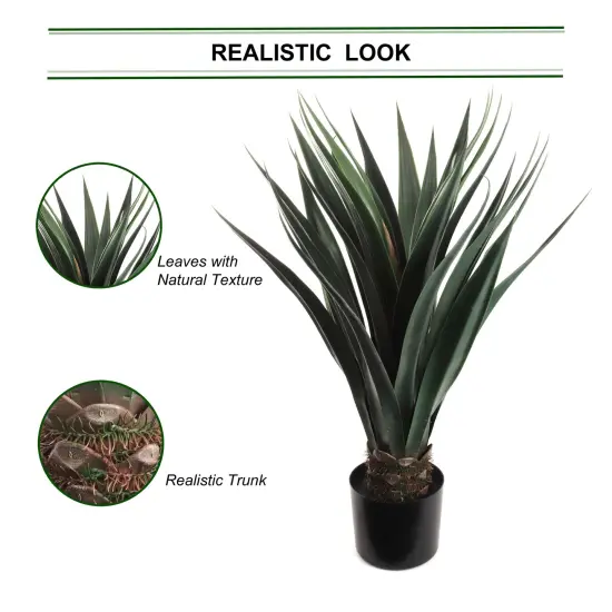 30-Inch Artificial Agave Plant in Stylish Pot | Lifelike Faux Greenery for Indoor & Outdoor D&eacute;cor | Low Maintenance & Realistic Design | Floral Home by Artificial Flowers {5}