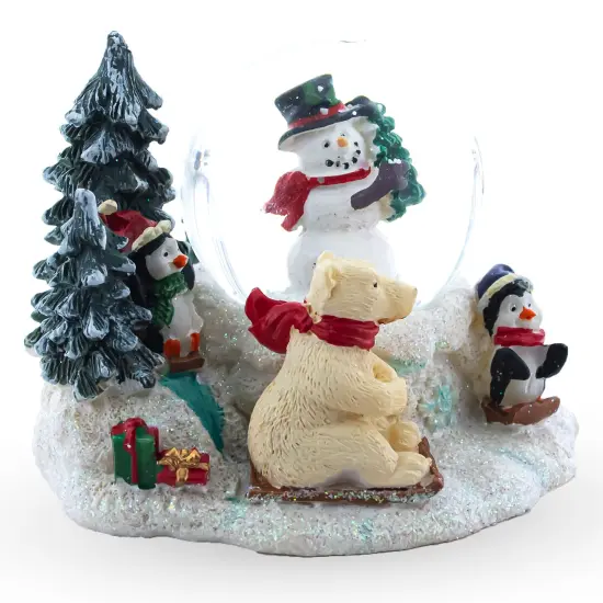 Snowman, Polar Bear and Penguins Mini Water Snow Globe {4}