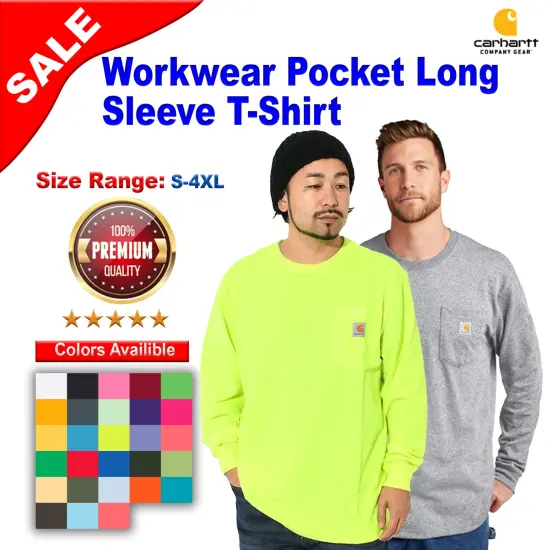 Carhartt&reg; Workwear Pocket Long Sleeve T-Shirt Heather Grey {2}