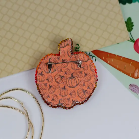 Bead Embroidery Decoration Kit- Golden pumpkin {4}