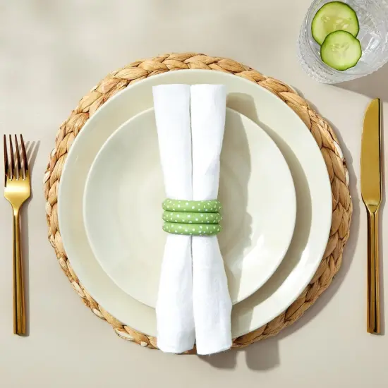 Set of 50 Wooden Beads and 30 Wood Rings for Macrame, DIY Pendant Connectors, Wall Hanging Craft (Rings 2.2 In/Beads 20Mm) {4}