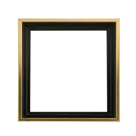 Creative Mark Illusions Floater Canvas Frame, Black and Gold, 3/4 in - Ideal for Galleries, Artists & Professionals, Frames for Canvas Paintings, Complete Hanging Hardware {1}
