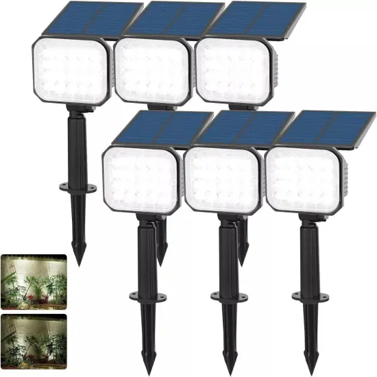 T-SUN 6Pack Solar Power Outdoor Spot Light Landscape Garden Pathway Lights {1}
