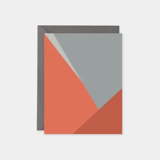 Red & Gray Color Block Card {1}