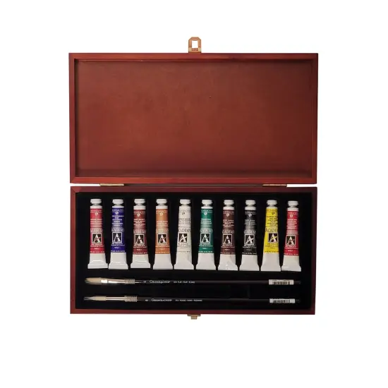 Grumbacher&reg; Academy&reg; Oil Wood Box Set, 13 pcs {1}