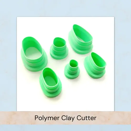 6 Organic Shapes Clay Cutters for Polymer Clay, Small & Medium, Adorabilities {1}