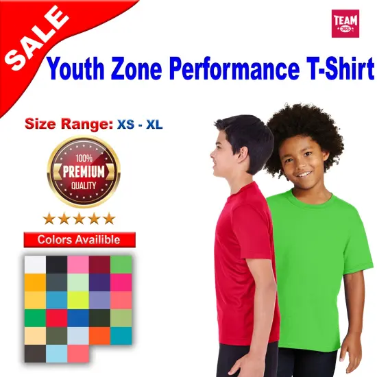 Team&reg; Youth Zone Performance T-Shirt Sprt Brnt Orange {2}