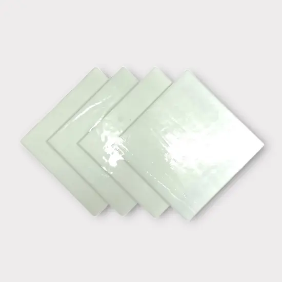 White Opaque COE 96 Fusible Glass Sheets / Mosaic Squares - 4 Pack {1}