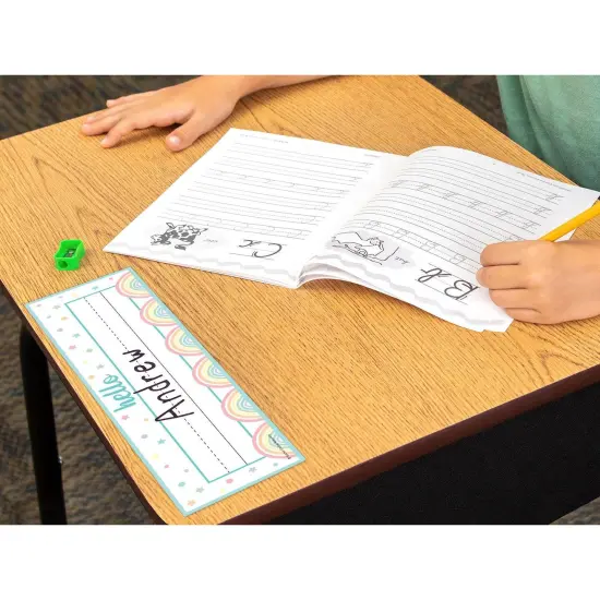 Pastel Pop Flat Name Plates, 36 Per Pack, 6 Packs {2}