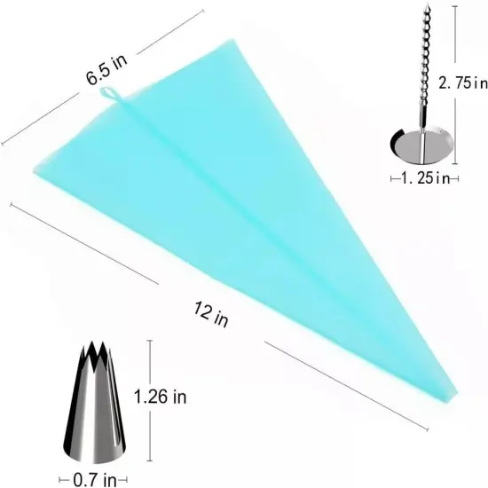 42Pcs Nozzle IcinCake Decorating Kit Set Tools Bags Piping Tips Pastry Icing Bag {4}