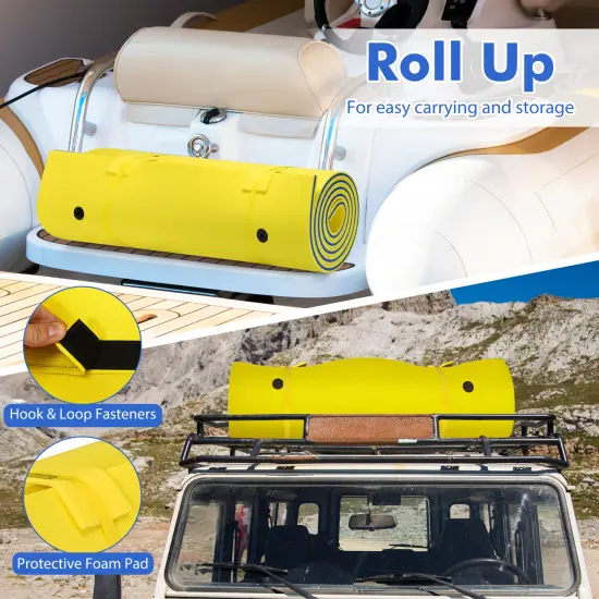 3 Layer Floating Water Pad Foam Mat Yellow {4}