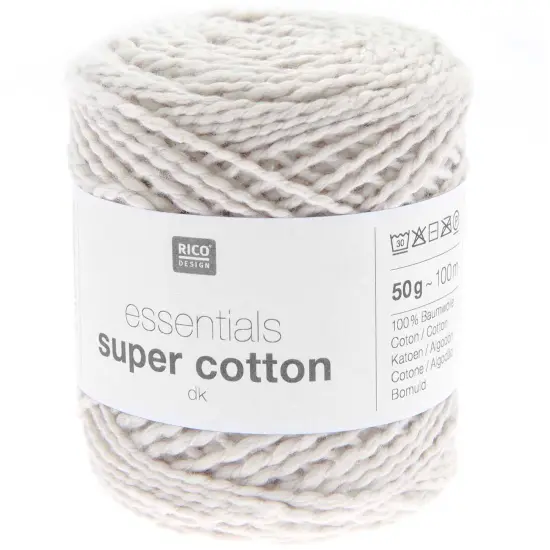 Rico Essentials Super Cotton DK - 100% Cotton - #004 Ecru {1}