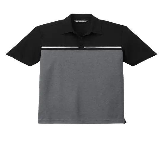 TravisMathew&reg; Sunset Blocked Polo Black/Dark Gre Htr {1}