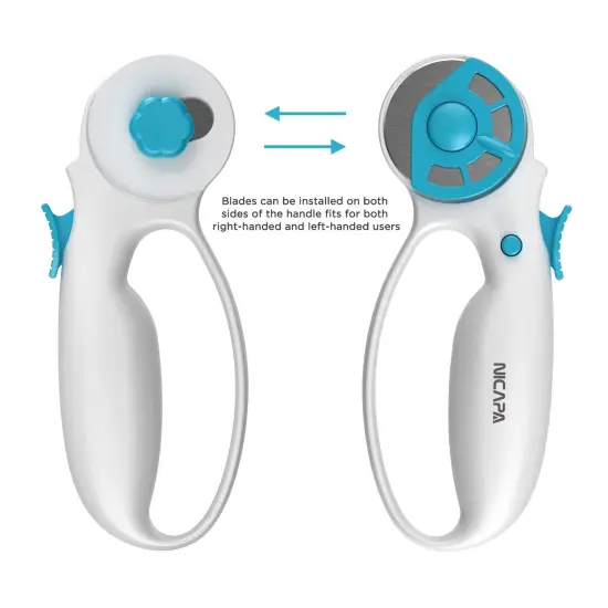 45mm Rotary Cutter for Fabric with Safety Lock Ergonomic Classic Comfort Loop Rotary Cutter for Crafting Sewing Quilting (Extra 5pcs 45mm Replacement Blades Included) {6}