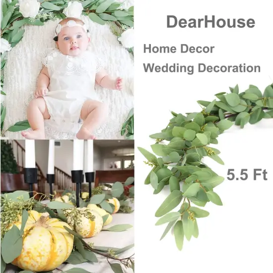 5.5Ft Seeded Eucalyptus Garland {2}