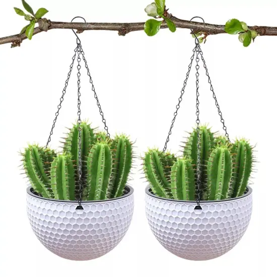 2pcs 6.5" Pot Hanger Modern Planter Dark gray {4}