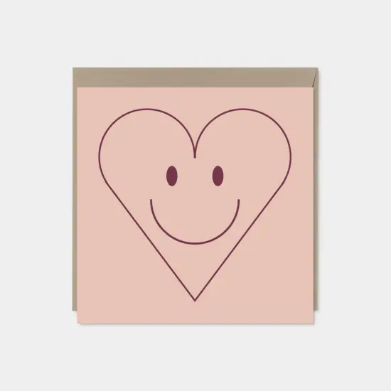 Smiley Heart Valentine's Day Card {1}