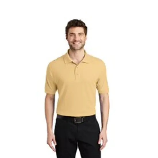 Port Authority&reg; Silk Touch Collared Short Sleeve Polo &ndash; Premium 4.6 oz. 100% Polyester Double-Knit Piqu&eacute;, Lightweight, Breathable, Versatile Work & Casual Shirt Sunburst yellow {4}