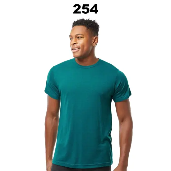 Tultex&reg; Tri-Blend Short Sleeve Crew Neck T-Shirt Mocha Tri Blend {3}