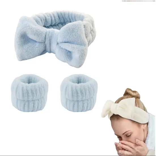 3pcs/set Face Wash Wristband LIGHT BLUE {1}