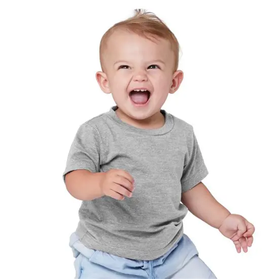 BELLA + CANVAS&reg; Infant Jersey Tee Crewneck Short Sleeve T-Shirt Heat Colu Blue {7}