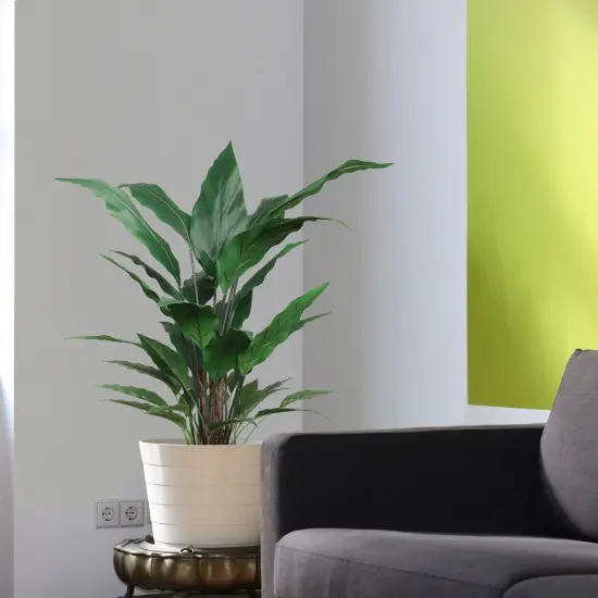 Verdant 3-Foot Peace Lily Plant &ndash; Lush Spathiphyllum in Decorative Pot, Air-Purifying Indoor Plant, Perfect for Home or Office Decor {6}