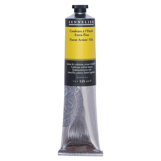 Sennelier Artists' Extra Fine Oil Paint - Cadmium Yellow Lemon, 200 ml tube {1}