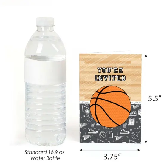Big Dot of Happiness Nothin' but Net - Basketball - Fill-in Baby Shower or Birthday Party Invitations (8 Count) {4}