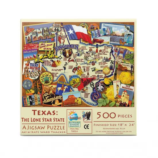 Sunsout Texas: The Lone Star State 500 pc Jigsaw Puzzle 70024 {4}