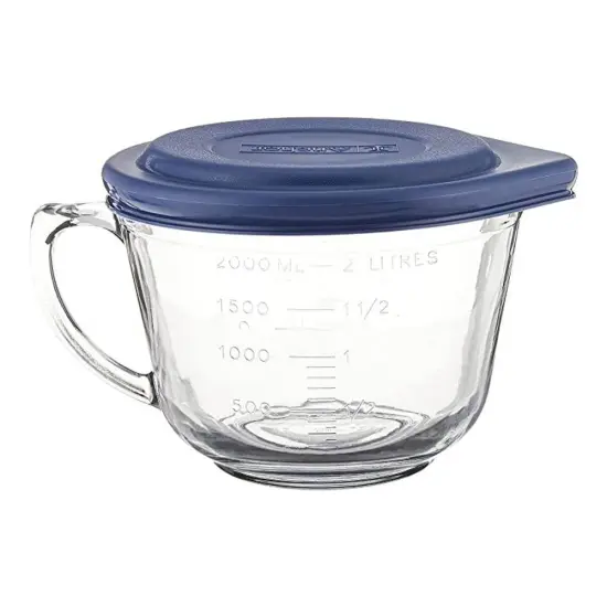 Anchor Hocking Glass Mixing Batter Bowl with Lid 2 Quart {1}