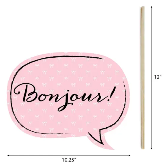 Big Dot of Happiness Paris, Ooh La La - Paris Themed Photo Booth Props Kit - 20 Count {7}