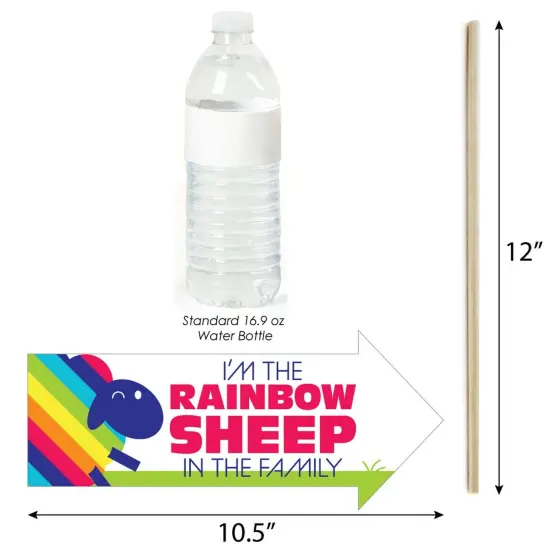 Big Dot of Happiness Funny Love is Love - Pride - Rainbow Party Photo Booth Props Kit - 10 Piece {4}