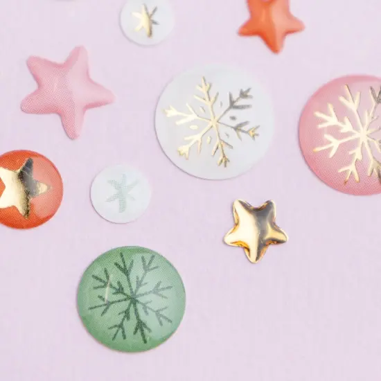 Mittens & Mistletoe Enamel Dots 62/Pkg {4}