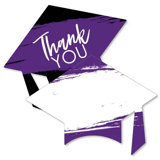 Big Dot of Happiness Purple Grad - Best is Yet to Come - Shaped Thank You Cards - Purple Grad Party Thank You Note Cards with Envelopes - Set of 12 {1}