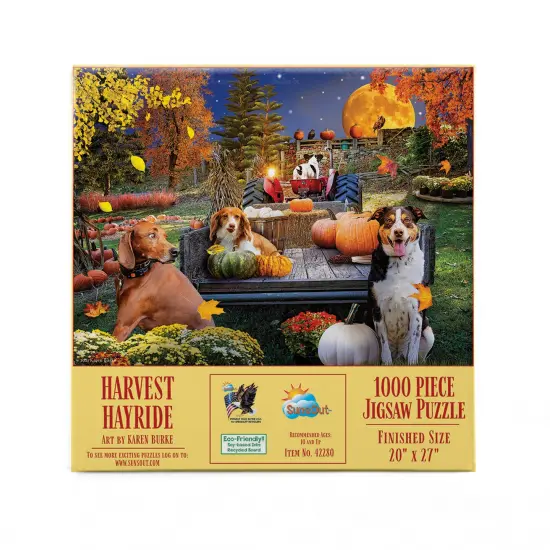 Sunsout Harvest Hayride 1000 pc Halloween Jigsaw Puzzle 42280 {4}