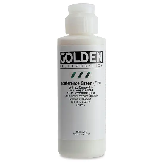 Golden Fluid Acrylics - Intereference Green (Fine), 4 oz bottle {2}